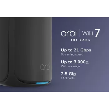 NETGEAR RBE870B tri-band (2,4 GHz / 5 GHz / 6 GHz) Wi-Fi 7 (802.11be) nero 4 interno