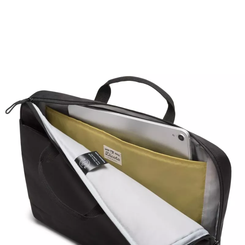 DICOTA slim Eco Motion - borsa per notebook 14-15,6 pollici - nero / 600d Rpe poliestere