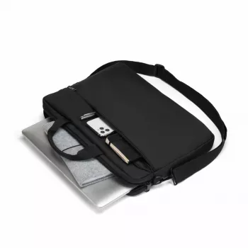 DICOTA slim Case One - borsa per notebook 13-14.1in - nero / 300d poliestere PET riciclato