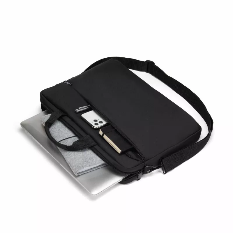 DICOTA slim Case One - borsa per notebook 13-14.1in - nero / 300d poliestere PET riciclato
