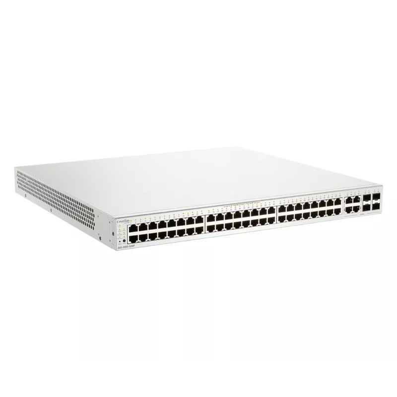 Switch D-Link 52 porte Gigabit PoE+ Nuclias Smart Managed con 4 porte combo 1G, 370W