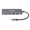 Hub USB D-Link DUB-2340 USB-C 4 porte USB 3.0 Power Delivery 60W