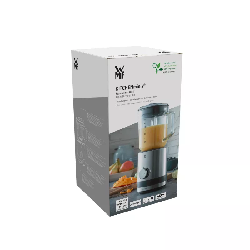 WMF KITCHENminis 0416490011 frullatore da tavolo 0,8 L 400 W nero, acciaio inox, trasparente