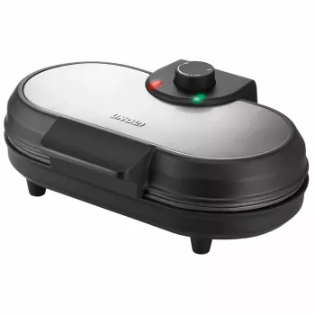 Unold Pancake-Maker American, 2 crêpes, nero, acciaio inox, 13,5 cm, alluminio, manopola rotante, 0,75 m