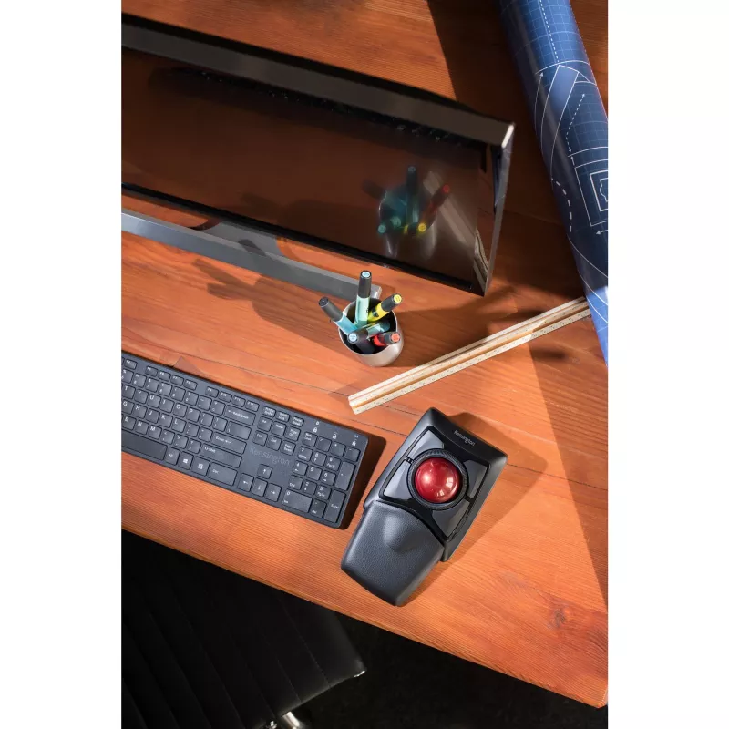 Kensington Expert mouse trackball wireless, ambidestro, ottico, RF wireless + Bluetooth, 400 DPI, nero