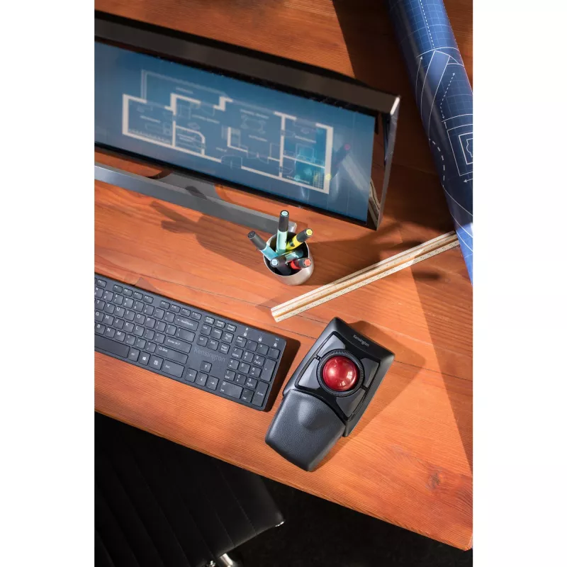Kensington Expert mouse trackball wireless, ambidestro, ottico, RF wireless + Bluetooth, 400 DPI, nero