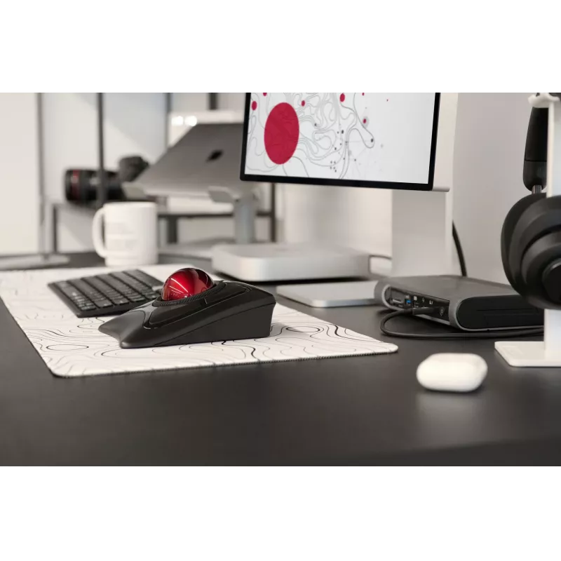 Kensington Expert mouse trackball wireless, ambidestro, ottico, RF wireless + Bluetooth, 400 DPI, nero