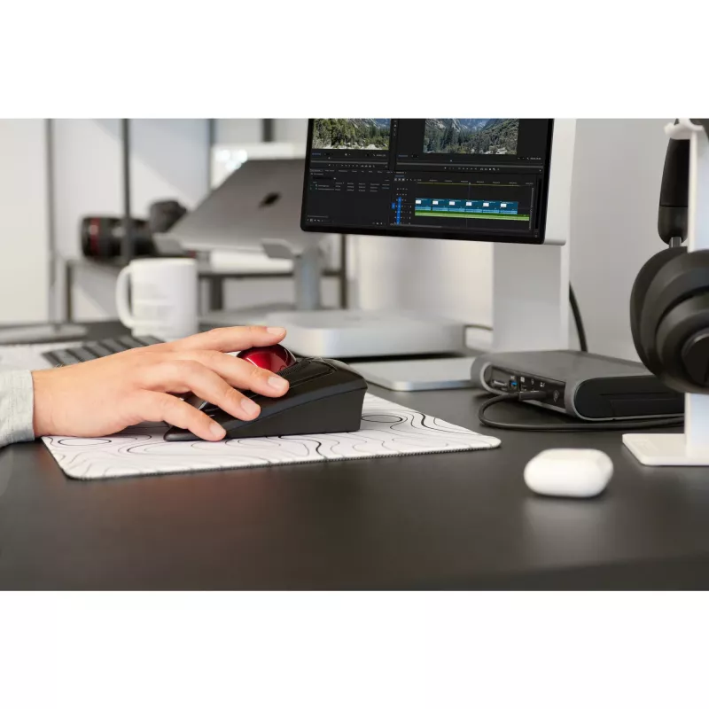 Kensington Expert mouse trackball wireless, ambidestro, ottico, RF wireless + Bluetooth, 400 DPI, nero