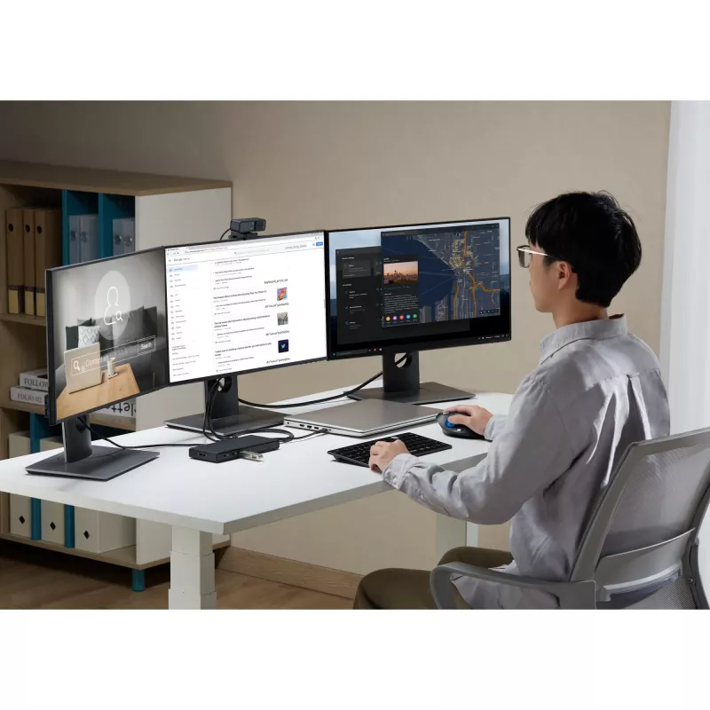 Kensington SD4842P EQ USB-C 10Gbps Docking Station Triple Video Driverless con 100W Power Delivery