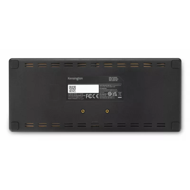 Kensington SD4781P EQ USB-C & USB-A Docking Station Dual 4K, con filo, USB 3.2 Gen 2 (3.1 Gen 2) Type-C, 100 W, 3,5 mm, 10,100,1000 Mbit/s, nero