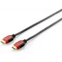 Equip 119343 cavo HDMI 2.0 High Speed con Ethernet, HDMI A maschio-maschio, bicolore, 3 m, 4K/60 Hz, HDR, contatti placcati in oro, rosso/nero
