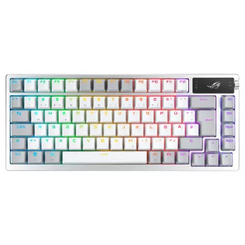 ASUS ROG Azoth Tastiera bianca gaming USB + RF wireless + Bluetooth QWERTZ tedesco