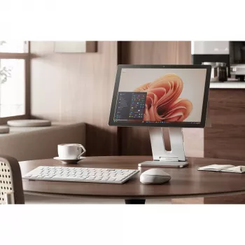 Kensington supporto rialzato per Surface, platino, alluminio, gomma, poliuretano termoplastico (TPU), zinco, 126,4 mm, 139,3 mm, 193 mm, 612 g
