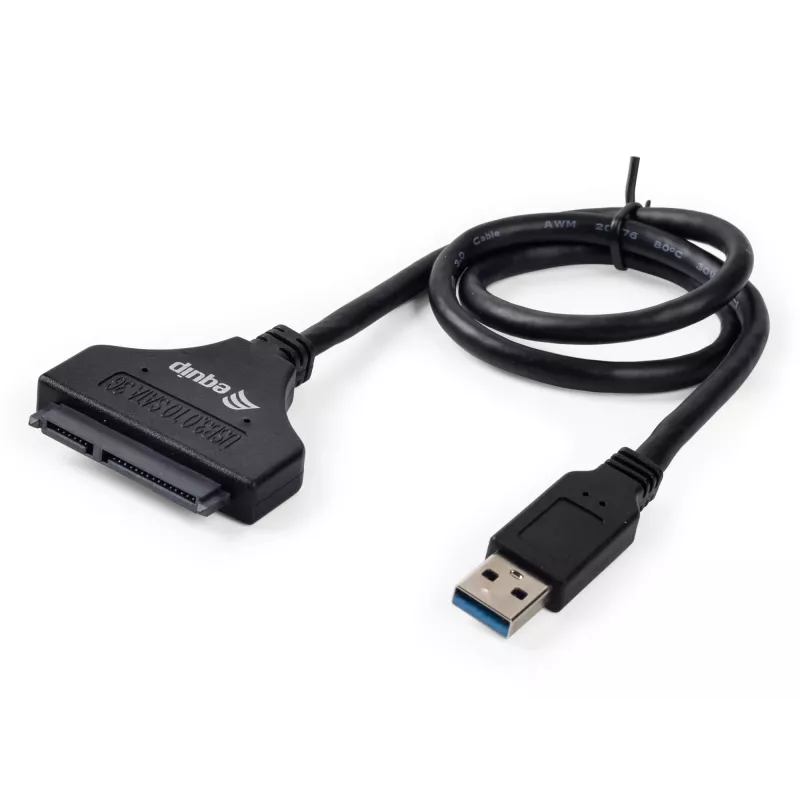 Adattatore Equip USB 3.0 a SATA, nero, 5 Gbit/s, CE, 50 mm, 9,5 mm, 550 mm