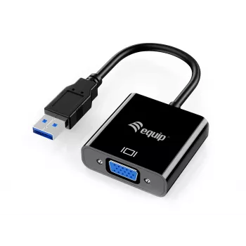 Adattatore Equip USB 3.0 a VGA, 3.2 Gen 1 (3.1 Gen 1), USB Type-A, uscita VGA (D-Sub), 1920 x 1080 pixel
