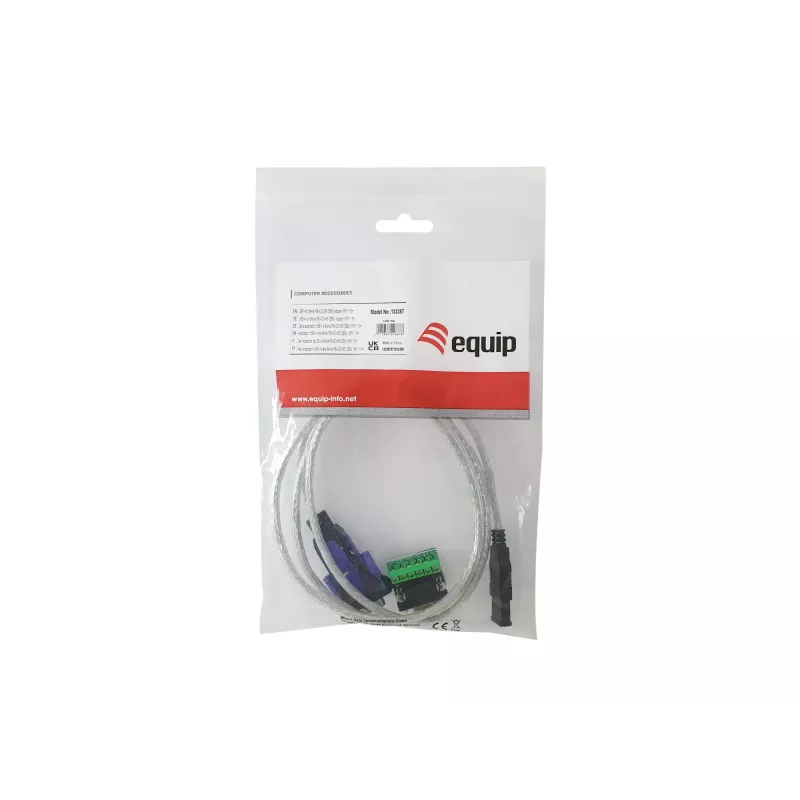 Cavo adattatore Equip USB-A a seriale RS-422/485 DB9, grigio, 1,5 m, USB Type-A, DB-9, connettore maschio, connettore maschio