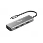 Adattatore Equip USB-C a HDMI/DisplayPort/VGA/USB, USB Type-C, uscita HDMI, uscita DisplayPort, uscita VGA (D-Sub), 3840 x 2160 pixel