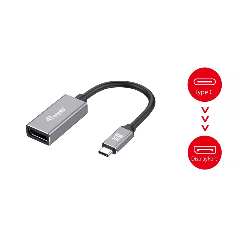 Adattatore Equip USB-C a DisplayPort 1.4 8K 30Hz 0.15m