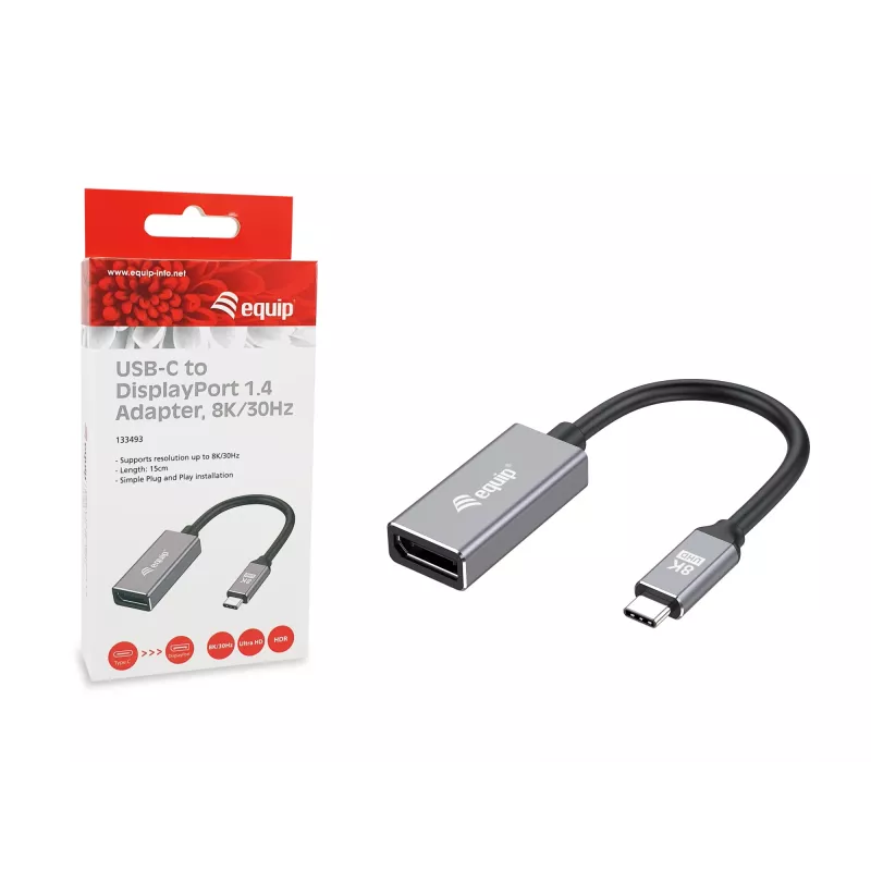 Adattatore Equip USB-C a DisplayPort 1.4 8K 30Hz 0.15m