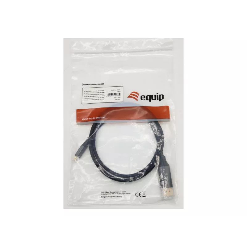 Cavo premium Equip USB-C a DisplayPort, M/M, 1,0 m, 8K/60 Hz