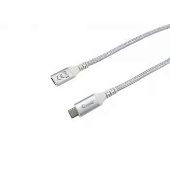 Prolunga Equip USB 3.2 Gen 2 C a C, 1,0 m, M/F, 4K/60Hz, 10Gbps, bianco