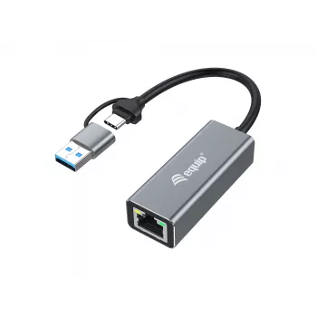 Adattatore di rete Equip USB-C a 2,5 Gigabit Ethernet (USB-C+A)