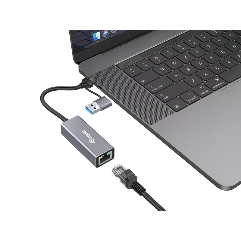 Adattatore di rete Equip USB-C a 2,5 Gigabit Ethernet (USB-C+A)