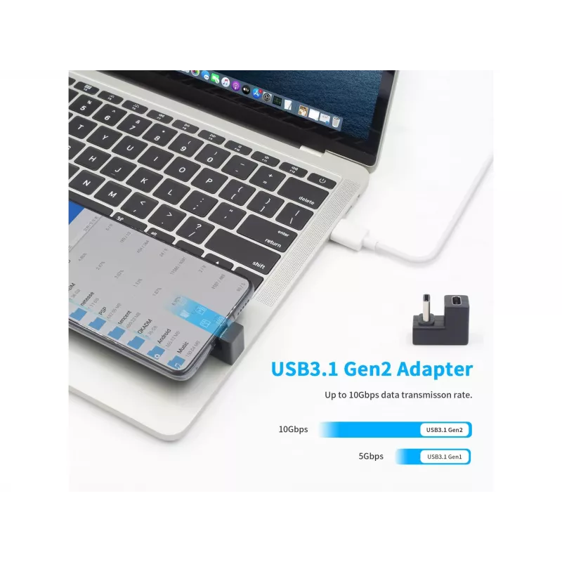 Adattatore USB-C con connettore a U Equip 133476 10Gbps PD 100W confezione da 2