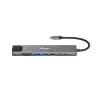 Adattatore multifunzione 8-in-1 Equip USB-C, con filo, USB Type-C, 100 W, 1000 Mbit/s, 1000BASE-T, IEEE 802.3ab