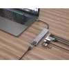 Adattatore multifunzione 8-in-1 Equip USB-C, con filo, USB Type-C, 100 W, 1000 Mbit/s, 1000BASE-T, IEEE 802.3ab