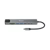 Adattatore multifunzione 8-in-1 Equip USB-C, con filo, USB Type-C, 100 W, 1000 Mbit/s, 1000BASE-T, IEEE 802.3ab
