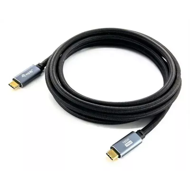 Cavo USB-C a C EQUIP 3,0 m — USB 3.2 Gen 2 (10 Gbit/s), PD100W, 4K/60Hz, nero