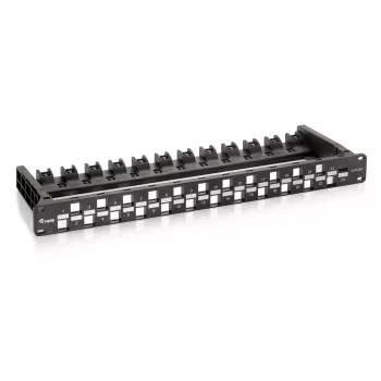 Patch panel Keystone 24 porte Cat.6A non schermato Equip, nero