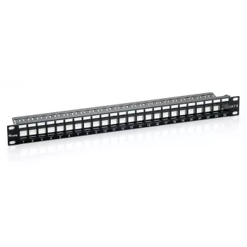 Patch panel Keystone 24 porte Cat.6 non schermato Equip, nero