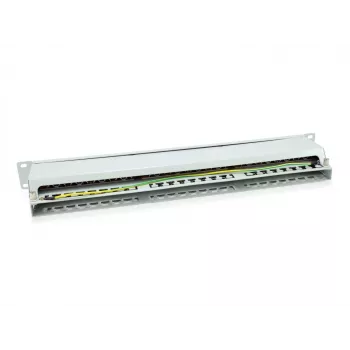 Patch panel 48 porte Cat.6 schermato Equip, grigio chiaro
