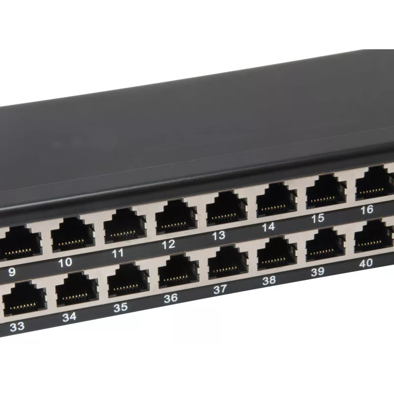 Equip Patch Panel 48 porte Cat.6 schermato, nero