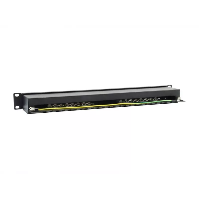 Equip Patch Panel 16 porte Cat.6 schermato, nero, 10/100/1000Base-T(X), Gigabit Ethernet, 1000 Mbit/s, RJ-45, Cat6, montaggio rack