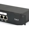 Equip Patch Panel 16 porte Cat.6 schermato, nero, 10/100/1000Base-T(X), Gigabit Ethernet, 1000 Mbit/s, RJ-45, Cat6, montaggio rack