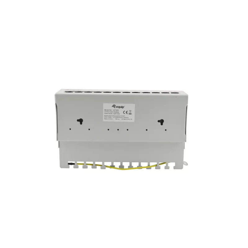 Equip Patch Panel desktop 12 porte Cat.6, grigio chiaro, 10/100/1000Base-T(X), Gigabit Ethernet, 1000 Mbit/s, RJ-45, Cat6, 1U