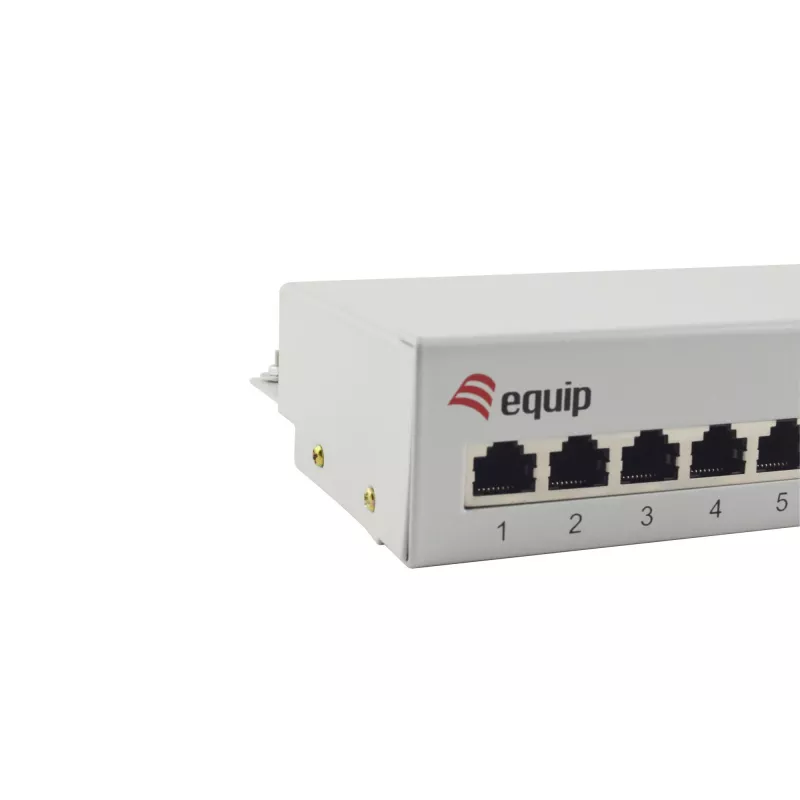 Equip Patch Panel desktop 12 porte Cat.6, grigio chiaro, 10/100/1000Base-T(X), Gigabit Ethernet, 1000 Mbit/s, RJ-45, Cat6, 1U