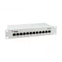 Equip Patch Panel 12 porte Cat.6 schermato, grigio chiaro, Gigabit Ethernet, 1000 Mbit/s, RJ-45, Cat6, Cat6e, 1U, grigio
