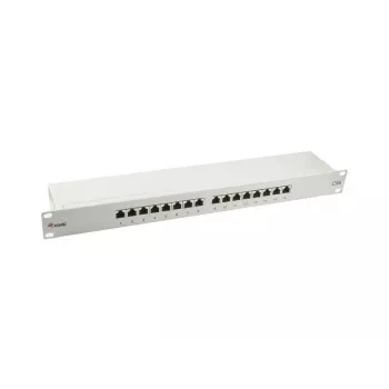 Equip 327316 Premium Patch Panel 16 porte Cat.5e schermato, grigio chiaro