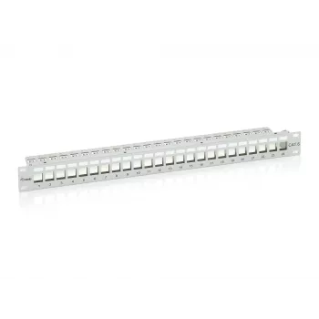 Equip Patch Panel Keystone 24 porte Cat.6 schermato, grigio chiaro