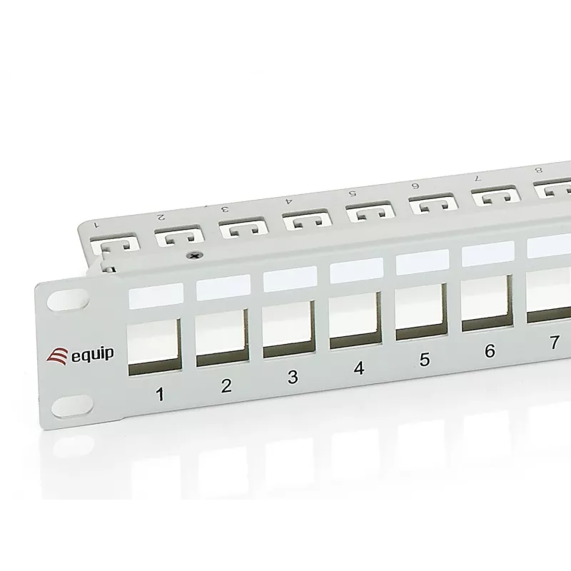 Equip Patch Panel Keystone 24 porte Cat.6 schermato, grigio chiaro
