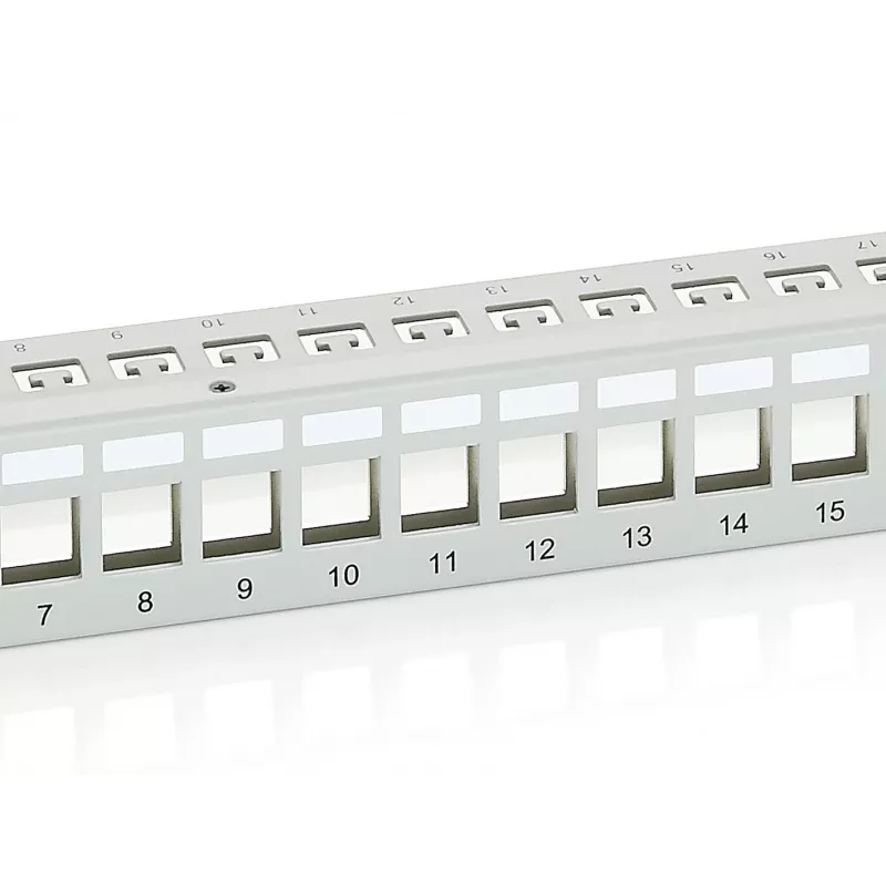 Equip Patch Panel Keystone 24 porte Cat.6 schermato, grigio chiaro