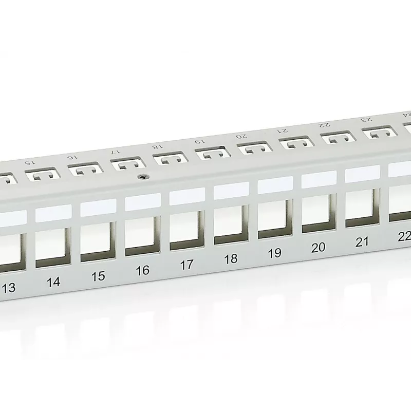 Equip Patch Panel Keystone 24 porte Cat.6 schermato, grigio chiaro