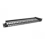 Equip Patch Panel Keystone 48 porte Cat.6 non schermato, nero, RJ-45, Cat6, 1U, nero, acciaio, REACH, RoHS