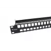 Equip Patch Panel Keystone 48 porte Cat.6 non schermato, nero, RJ-45, Cat6, 1U, nero, acciaio, REACH, RoHS