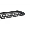 Equip Patch Panel Keystone 48 porte Cat.6 non schermato, nero, RJ-45, Cat6, 1U, nero, acciaio, REACH, RoHS