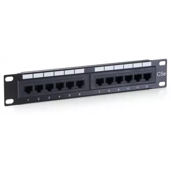 Equip Patch Panel 12 porte Cat.5e non schermato, nero